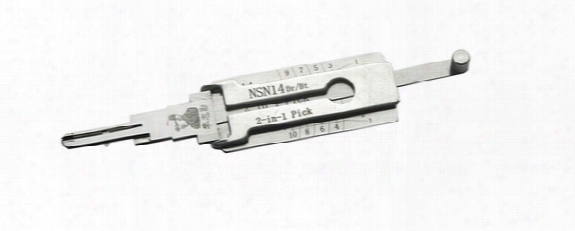 Free Shipping Lishi Nsn14 2-in-1 Lock Pick And Decoder/car Key Decoder/locksmith Tool For Nissan Series Syg-007