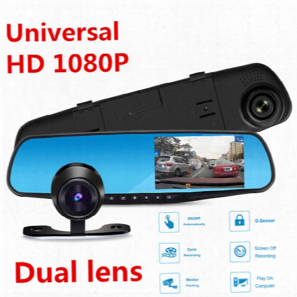 Hd 1080p Car Dvr Dash Camera Dual Cam Vehicle Front Rear Dvr Lens Video Recorder