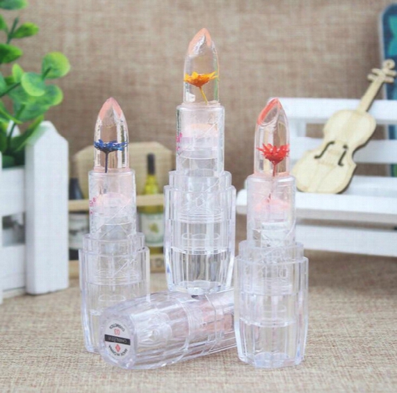 Makeup Flower Long Lasting Magic Color Temperature Change Moisturizer Lips Care Balm Batom Flowers Lipstick Lip Gloss 6 Colors 12pcs