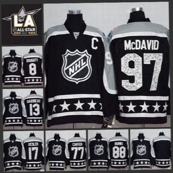 Mens 2017 All Star Game Nhl Ice Hockey Jerseys #8 Doughty #13 Gaudreau #17 Kesler #77 Carter #88 Burns #97 Mcdavid