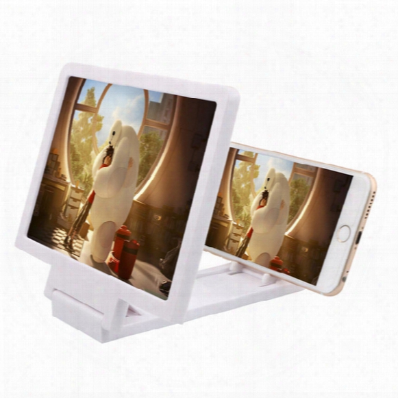 Mobile Phone Screen Magnifier Hd 3 D Video Eyecare Magnifying Glass Desktop Lazy Mobile Scaffold Light Artifact