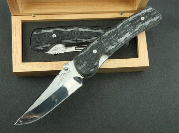 Rockstead Higo-m D2 Tactical Folding Knife Mirror Blade Micarta Handle 60hrc Outdoor Camping Hunting Survival Pocket Military Utility Edc