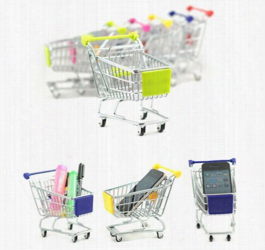 Stainless Steel Mini Shopping Cart With Active Wheels Creative Popular Baby Toys Kids House Toys Christmas Gift Free Shipping