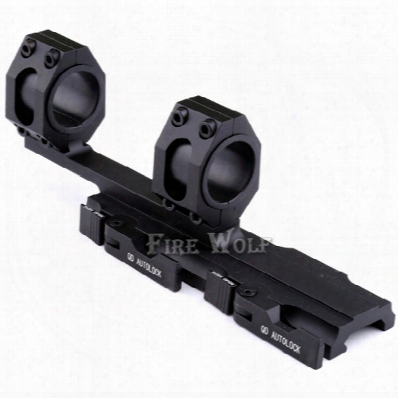 Tactical Heavy Duty Rifle Scope Mount Quick Detach Cantilever Scope Ring Mount 25mm-30mm Dual Ring 20mm Rail Auto Lock