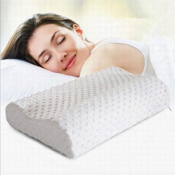 Wholesale- Home Sleep Orthopedic Neck Support Fiber Slow Rebound Memory Foam Pillow Cervical Health Care Orthopedic Latex Foam Pillow