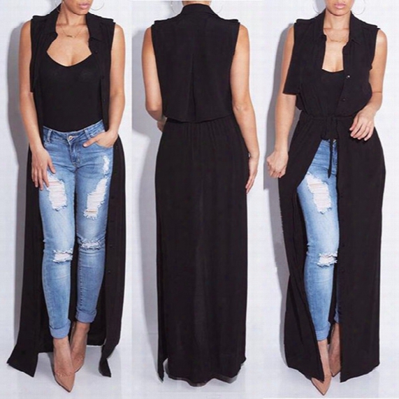 Women Chiffon Black Long Maxi Dress Boho Cardigan Jacket Coat Kimono Kaftan Beach Bikini Wear