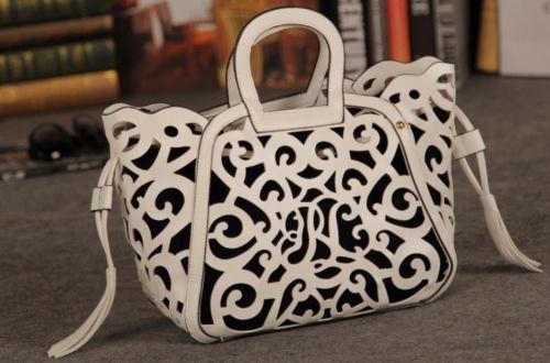 Women The Big Hollow Carved Totem Hand Fringed Bag Female