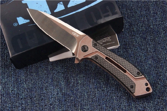 Zt Zero Tolerance 0801cf Zt0801cf Zt0801 S35vn D2 Blade Steel +carbon Fiber Handle Ball Bearing Flipper Folding Knife Gift Knife 1pcs