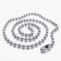 100pcs/lot 60cm/24inch Alloy Bead Ball Chains Dog Tag Chains For Military Dog Tags Wholesale