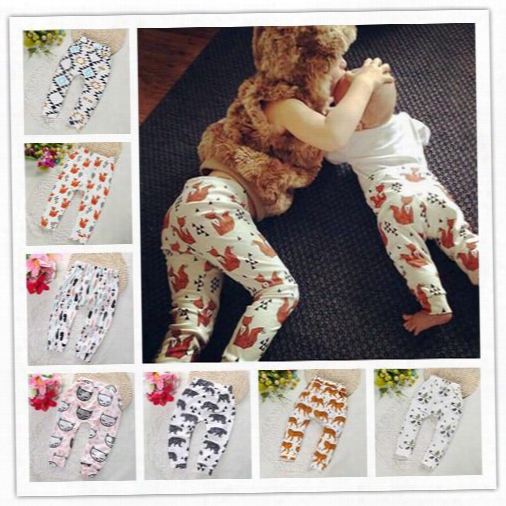 3m-36m Baby Ins Cartoon Pp Pants Boys Girls Tiger Fox Cat Batman Leggings 2017 Spring Toodler Trousers Long Pants Kids Christmas Gift