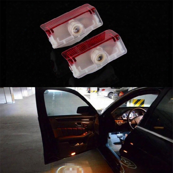 Car Styling Led Welcome Logo Door Laser Shoot Light Lamp For Mercedes Benz Ml E B A Gl E260l