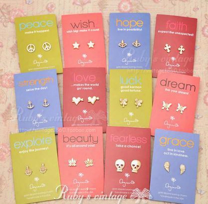 Dogeared Earring With Wishbone/skeleton/cross/boat Anchor. Vintage Style,without Card, No Fade, Free Shipping And High Quality.