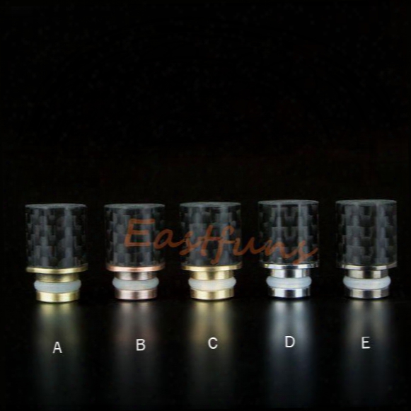 Drip Tips Carbon Fiber Material Bevel Wide Bore Drip Tip 510 Wide Bore Drip Tip Mouthpieces For Rda Evod Atomizer Mechanical Mods
