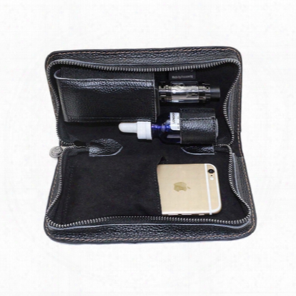 E Cig Carrying Case Vaping Portable Bag Vape Travel Handbag Made By Pure Leather In Stock