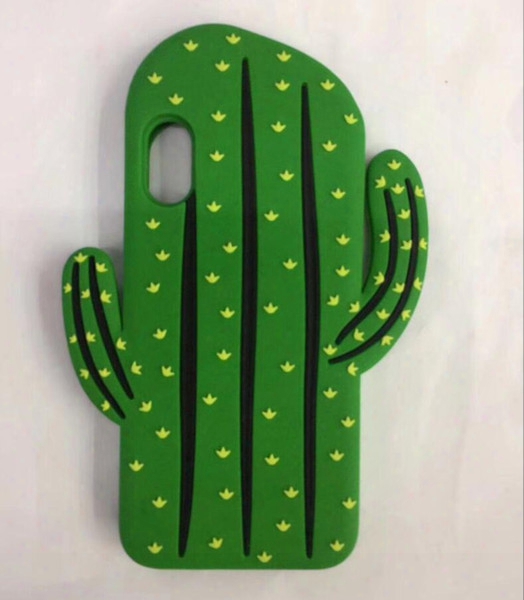 Funny 3d Cactus Phone Case Soft Tpu Silicone Rubber For Iphone X 5 6 6s 6 Plus 7 8 Plus Cartoon Back Cover