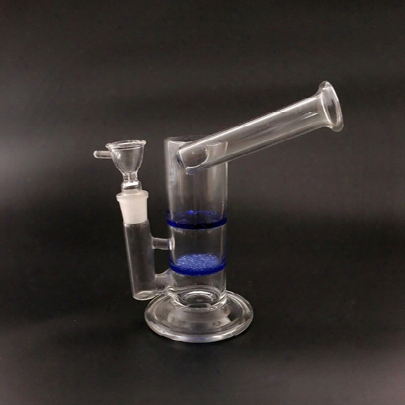 Hot Sell Sidecar Glass Bong Water Pipe Smoking Pipe Water Pipe Bongs With Fritted Disc And Turbine Perc (g-228-f)