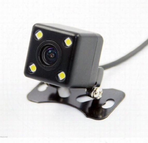 100pcs Square Shape Dvr Auto Parking Assistance New 4led Night Vision Car Ccd Rear View Camera Car Video Foldable Monitor Camera170 Degree