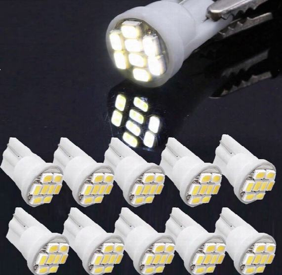 2000x T10 W5w 194 168 1206 8 Smd 8 Led Auto 12v Led Light Bulbs Super White Instrument Light Indicator Lamps Wedge Free Shipping
