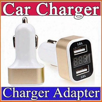 2016 Newest Model With Led Voltage And Current Dislay 3.1a Dual Usb Intelligent Digital Disp Lay Car Charger For Moible Phone 7 Plus I-cl