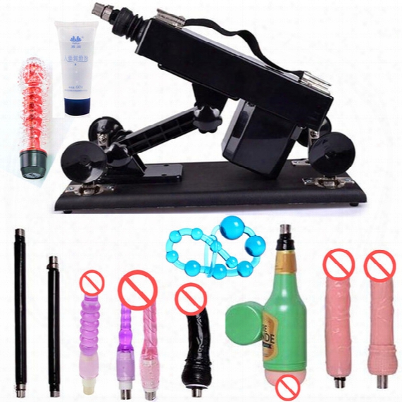 Automatic Sex Machine With Many Dildo Attachment Male Masturbator Adjustable Speed Sex Robot Free Gift A Viibrator Anal Beads Lubricant Oil