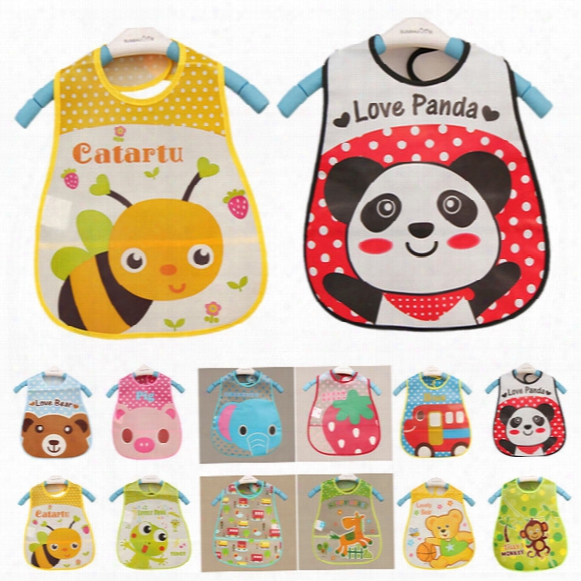Baby Reflexed Hot Sale Soft Waterproof Bibs Infant Cute Cartoon Saliva Dripping 50pcs Free Dhl
