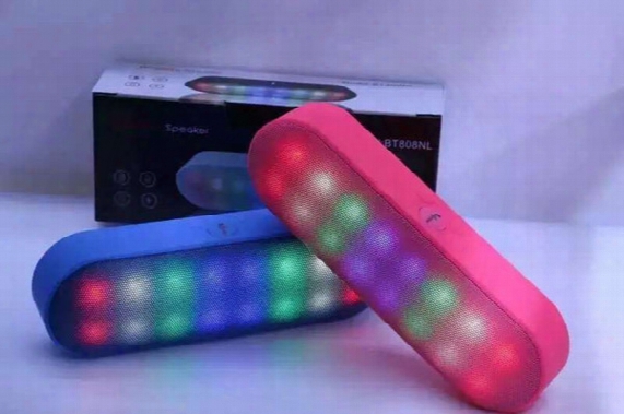 Bt808nl Led Lights Speaker Wirelss Bluetooth/with Mic/ Fm/aux In/tf Card Slot For Iphone/ Ipad /ipod/ Smart Phone