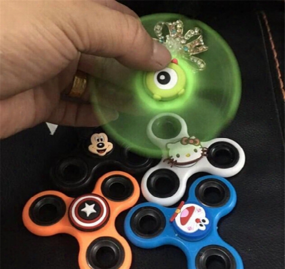 Cartoon Hand Spinner Tri Handspinner Spiral Captain America Fidget Spinners Doraemon Finger Toy Poke Ball Spinning Decompression Top Toys