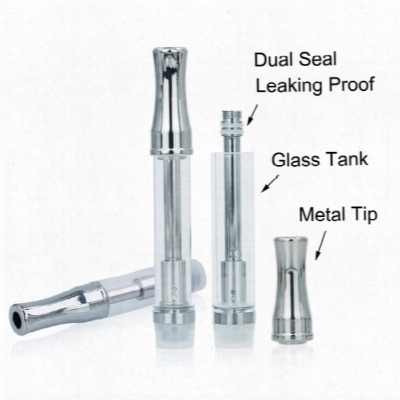 Cpa3 Concentrate Glass Tank Thick Oil Cartridge .5ml 1ml Dual Coil Leak Proof 510 Tank For Ego Bud Touch Mix2 Lo Battery