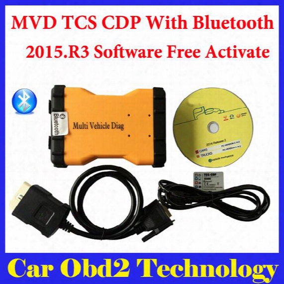 Dhl Shipping ! (3pcs) 2015.r3 Mulit Vehicle Diag Mvd With Bluetooth Same Law Of Derivation As Tcs Cdp Pro For Cars Amd Trucks 3 In1 + Carton Box