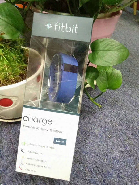 Fitbit Charge Smart Bracelet Automatically Record The Caller Id Sleep Sport Bluetooth Watch Pedometer Blue-gray Smart Wristbands