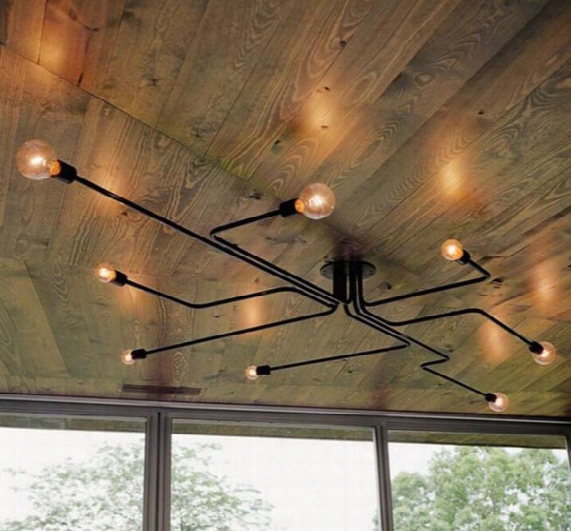 For Foyer Dinning Room Restaurant Iron Arm Retro Industrial Loft Ceiling Lamp Classic Modern Black Vintage Ceiling Light
