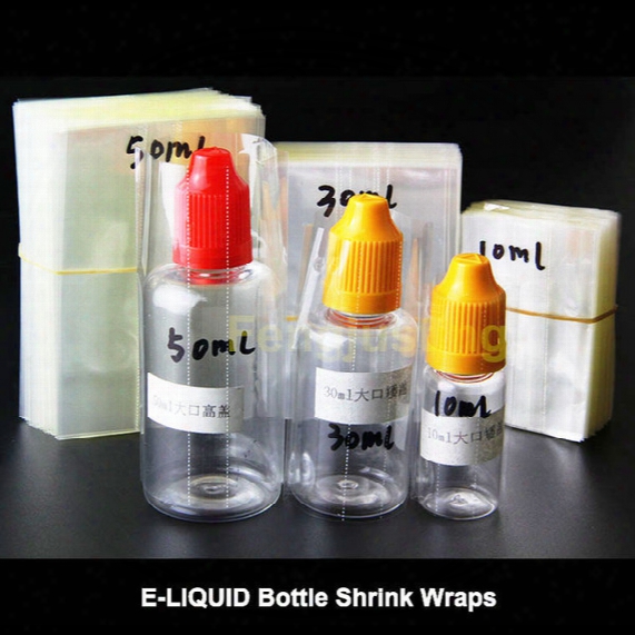 Heat Clear Pvc Shrink Wrap Seals For 5ml 10ml 15ml 20ml 30ml 50ml Eliquid Ejuice Dropper Bottles Shrink Sleeve Label Shrink Wrap Film