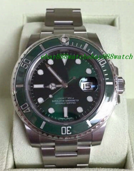 Luxury Watches Stainless Steel Bracelet New 116610lv Ceramic Green Box & New Style White Card 40mm Mechanical Man Watch Wristwatch
