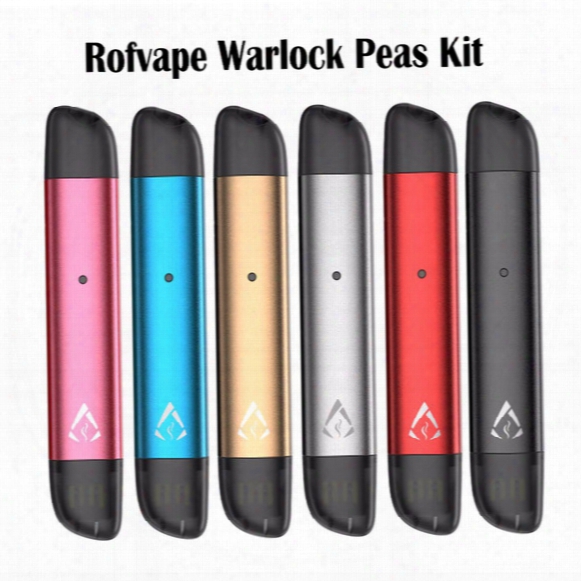 Original Rofvape Warlock Peas Kit 400mah Imitate Real Cigarette Taste 1.5ml Refillable Cartridge Vape Pen Mini Peas Kit
