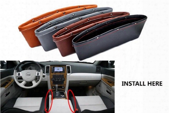 Pu Leather Car Seat Gap Pocket Organizer Car Seat Side Storage Box Gap Fill Slit For Wallet Phone Coins Cigarette Keys Cards