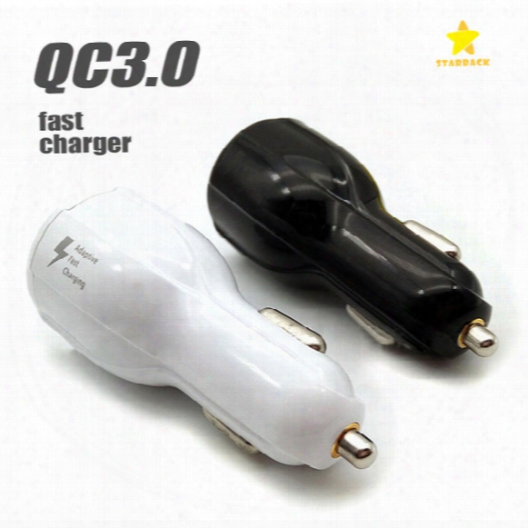 Qc3.0 Fast Charge 3.1a Quick Charge Car Charger Dual Usb Fast Charging Phone Charger Iphone Charger Samsung Galaxy S8 With Package