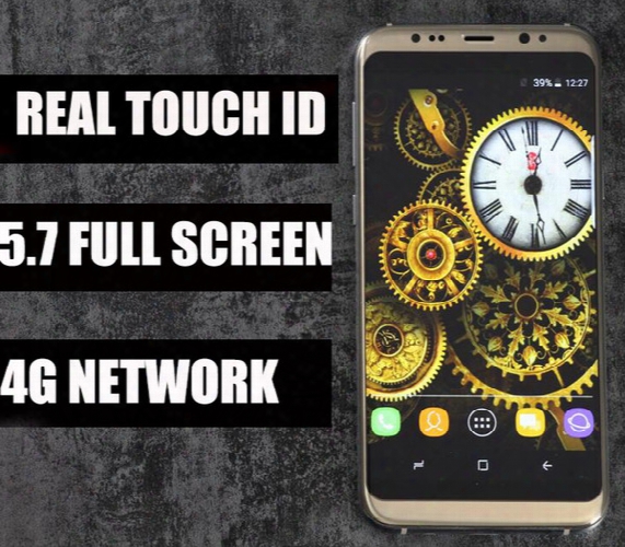 Top Version Real Fingerprint Goophone S8 Plus 4g Lte Octa Core 5.8 Inch 1920x1080 Screen 4gb Ram 64gb Rom Add 64g Memory Card Dhl Free