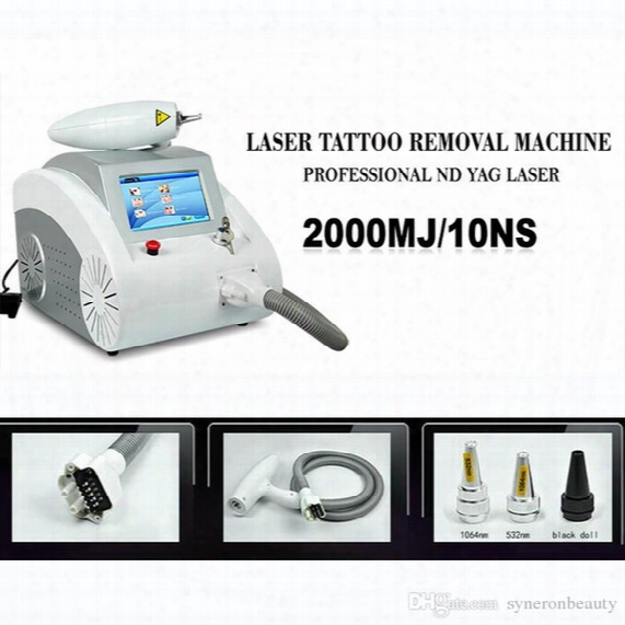 Touch Screen 1000w Q Switched Nd Yag Laser Beauty Machine Tattoo Removal Scar Acne Removal 1320nm 1064nm 532nm