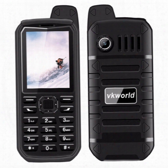 Vkworld Stone V3 Plus 2.4inch Ip54 4000mah Battery Dual Si Mcard Led Flashlight Fm Radio Waterproof Anti-dust Dustproof 2g Gsm Mobile Phone