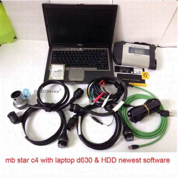 Wholesale-2015 Mb Star C4 With Laptop D630 &amp; Hdd 2015.09 Newest Software Diagnostic Tool For Benz Sd Connect C4 With Wifi