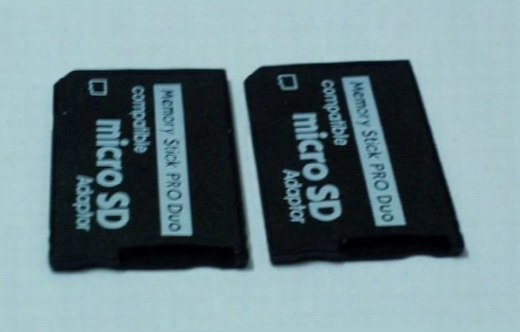 Wholesale-free Shipping 50pcs/lot Micro Sd Sdhc Tf To Memory Stick Ms Pro Duo Psp Adapter