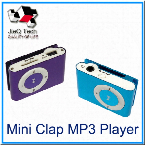 Wholesale Mini Clip Mp3 Player Factory Price Come With Crystal Box Earphones Usb Cable Support Tf Card Micor Sd Card