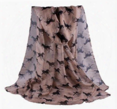 12 Pcs Animal Print Scarf New Winter Fashion Horse Printed Scarves Scarves Wholesale 180*90cm 6 Colors Free Shipping