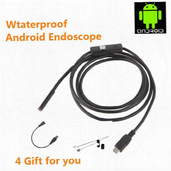 1m 3ft 6ft 10ft Endoscope Borescope Usb Android Inspection Camera Hd 6 Led 7mm Lens 720p Waterproof Car Endoscopio Tube Mini Camera