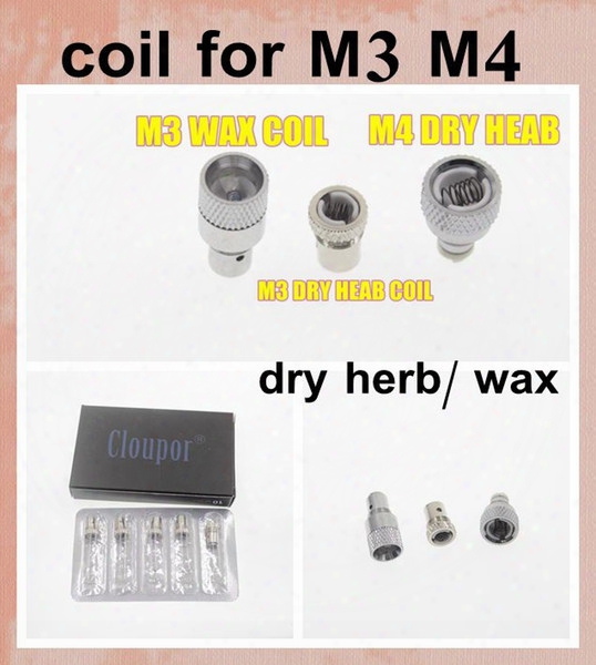 2015 New Product Cloupor Atomizer Coil Head Cloutank Series M4 M3 M2 Cartomizer For Dry Herb / Wax Core Head Replacement Coil Fj030