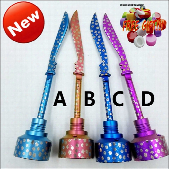 2017 Anodized Plum Blossom Mark 14mm& 18mm 2 In 1 Titanium Scimitar Sword Carb Cap