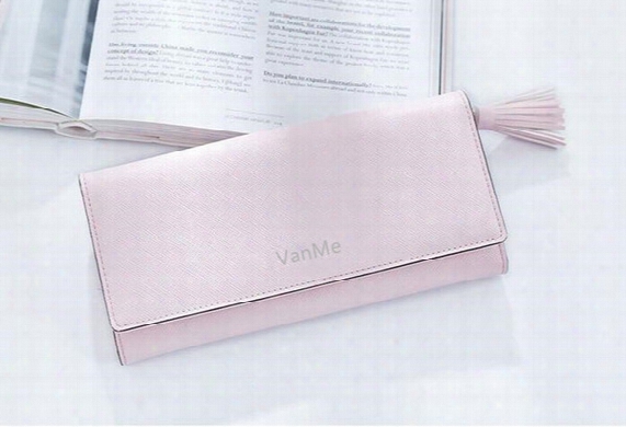 2017 Latest Twists And Turns Fashion Tassel High-end Wallet Solid Color Large Capacity Multi-card Lady Wallet Free Shipping