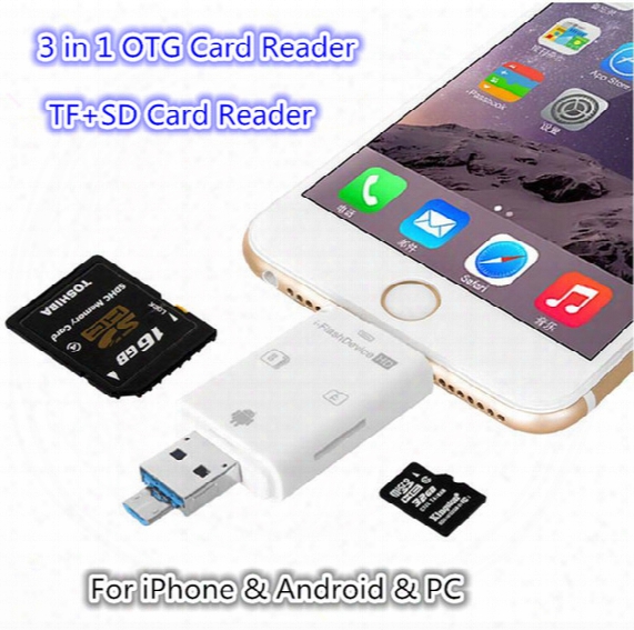 3 In 1 I-flash Drive Hd Usb 3.0 Micro Sd Tf Otg Card Reader For Iphone7 7plus 5s 6 6s Plus Device