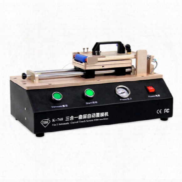 3 In 1 Tbk-768 Built-in Vacuum Pump Automatic Curved And Flat Screen Oca Film Laminating Machine For Samsung Edge S6/s6+/s7 S7edge
