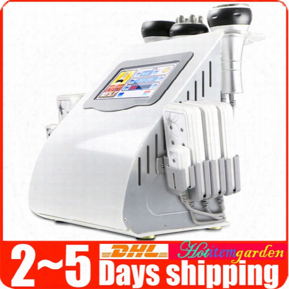 6 In 1 40k Cavitation Slimming Equipment Multipolar Rf Radio Frequency Skin Care Vacuum Lipo Laser Weight Loss Beauty Machine